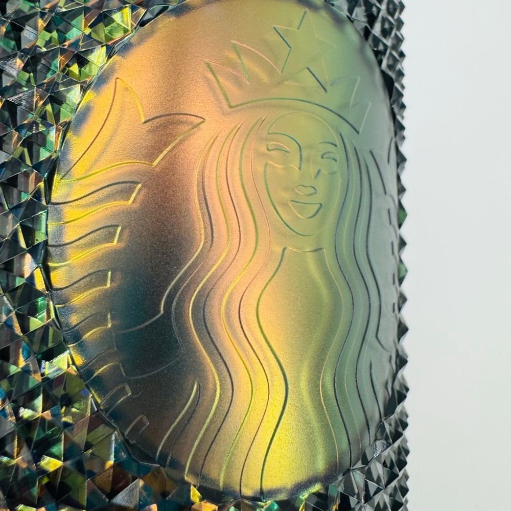 Starbucks Oil Slick Dark Unicorn Black Iridescent Studded Venti Cold Cup - Picture 5 of 5